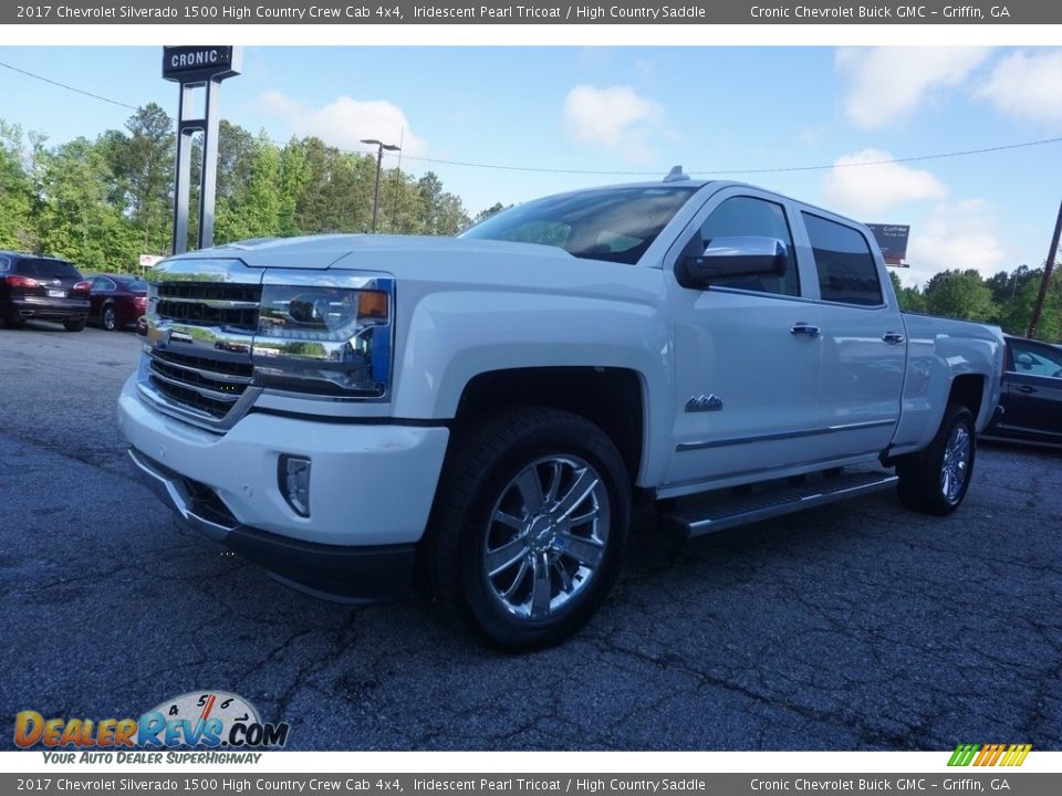 2017 Chevrolet Silverado 1500 High Country Crew Cab 4x4 Iridescent Pearl Tricoat / High Country Saddle Photo #3