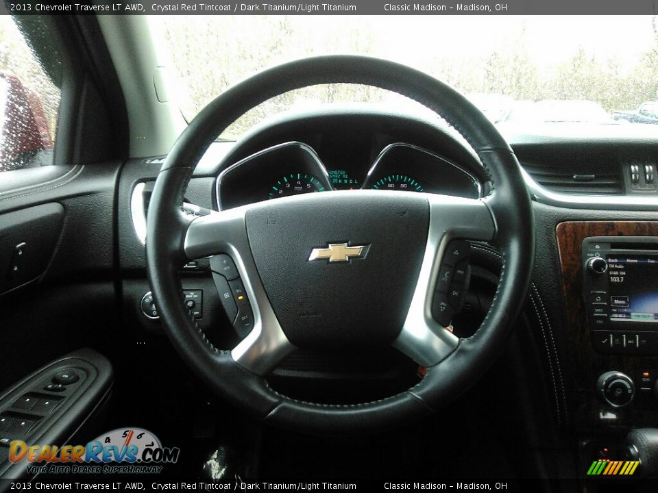 2013 Chevrolet Traverse LT AWD Crystal Red Tintcoat / Dark Titanium/Light Titanium Photo #7