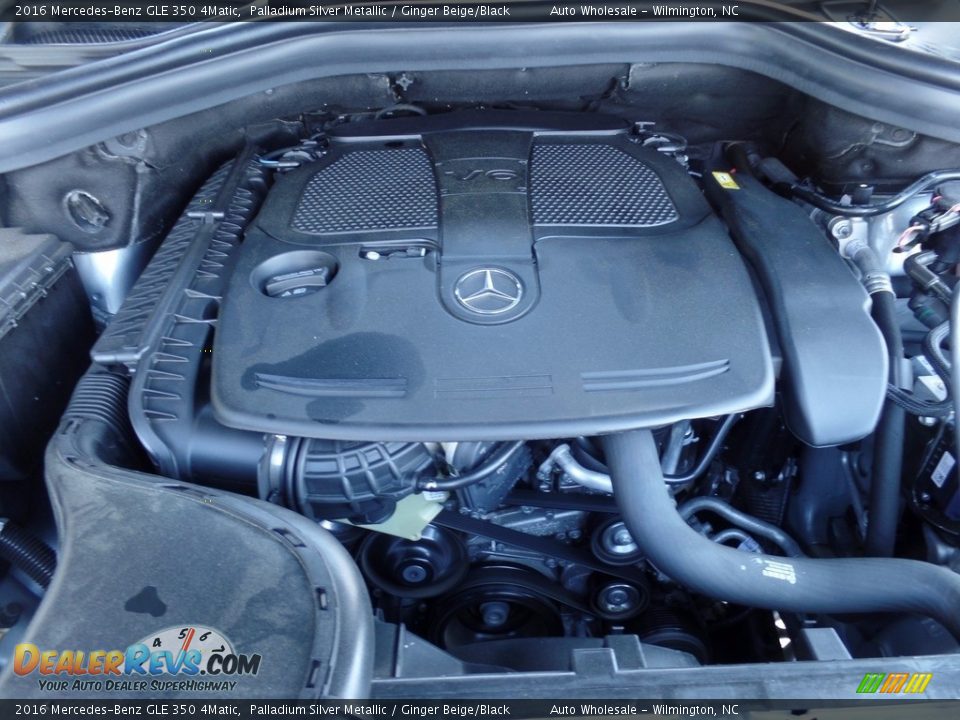 2016 Mercedes-Benz GLE 350 4Matic Palladium Silver Metallic / Ginger Beige/Black Photo #6