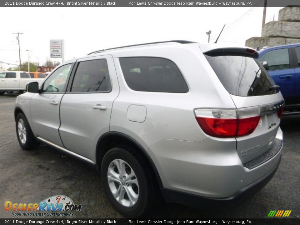 2011 Dodge Durango Crew 4x4 Bright Silver Metallic / Black Photo #4
