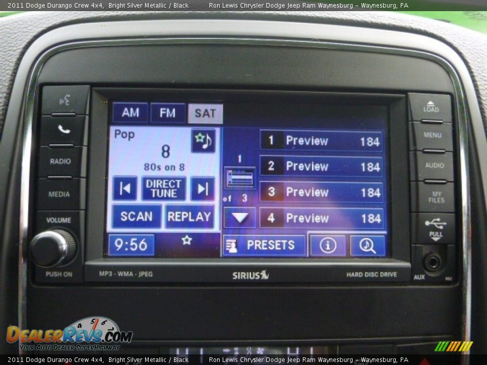 2011 Dodge Durango Crew 4x4 Bright Silver Metallic / Black Photo #16