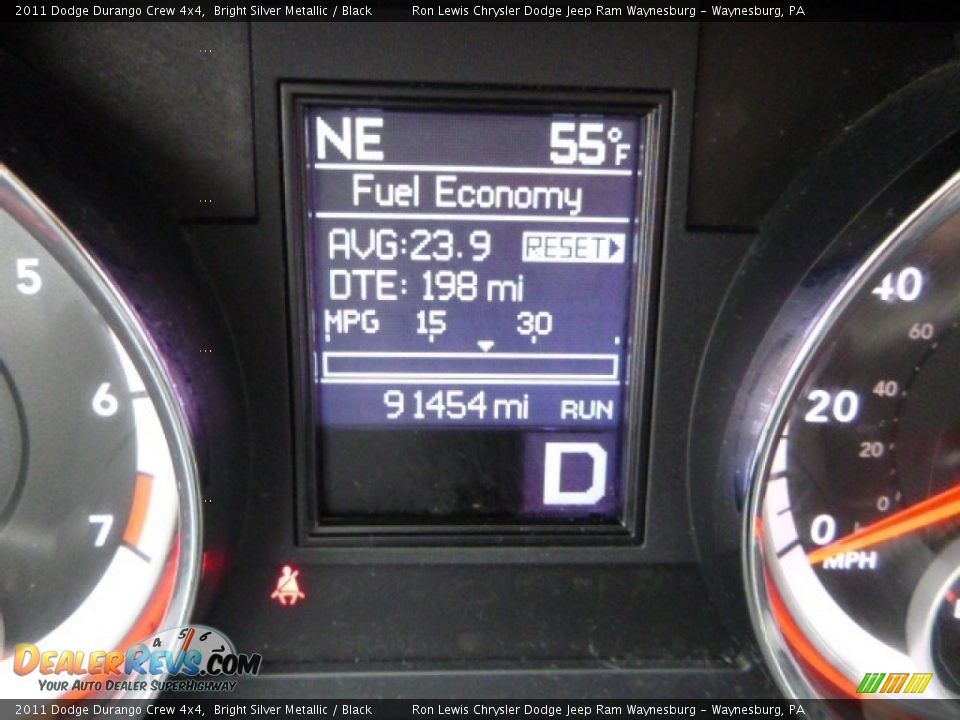 2011 Dodge Durango Crew 4x4 Bright Silver Metallic / Black Photo #18