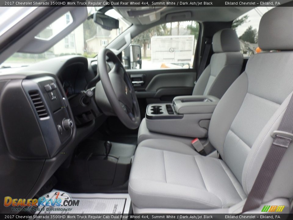 Front Seat of 2017 Chevrolet Silverado 3500HD Work Truck Regular Cab Dual Rear Wheel 4x4 Photo #14