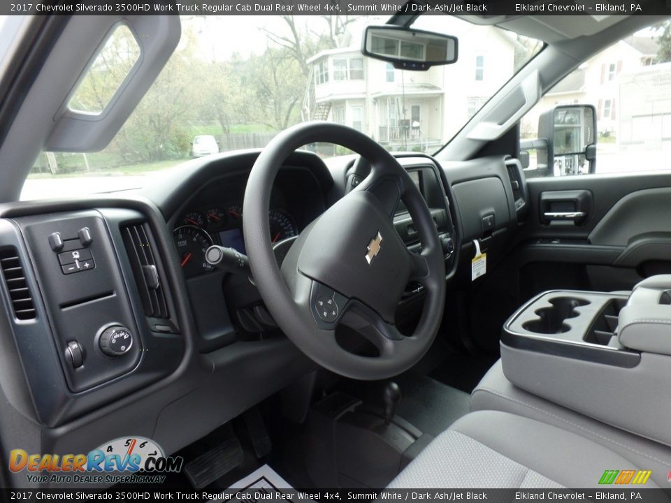 Dark Ash/Jet Black Interior - 2017 Chevrolet Silverado 3500HD Work Truck Regular Cab Dual Rear Wheel 4x4 Photo #15