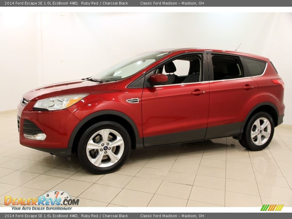2014 Ford Escape SE 1.6L EcoBoost 4WD Ruby Red / Charcoal Black Photo #3