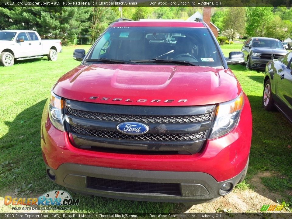 2013 Ford Explorer Sport 4WD Ruby Red Metallic / Charcoal Black/Sienna Photo #2