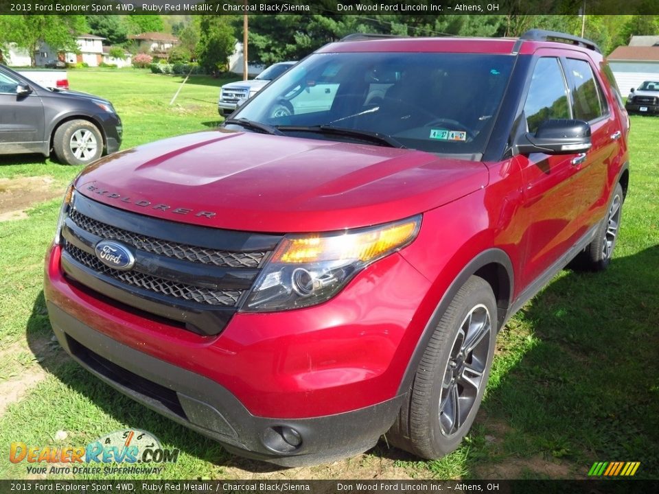 2013 Ford Explorer Sport 4WD Ruby Red Metallic / Charcoal Black/Sienna Photo #3