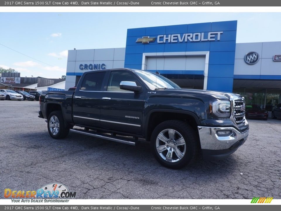 2017 GMC Sierra 1500 SLT Crew Cab 4WD Dark Slate Metallic / Cocoa/­Dune Photo #1