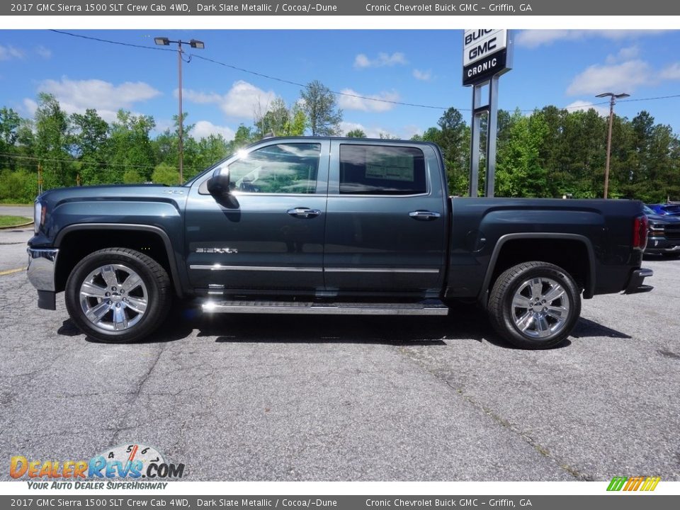 2017 GMC Sierra 1500 SLT Crew Cab 4WD Dark Slate Metallic / Cocoa/­Dune Photo #5