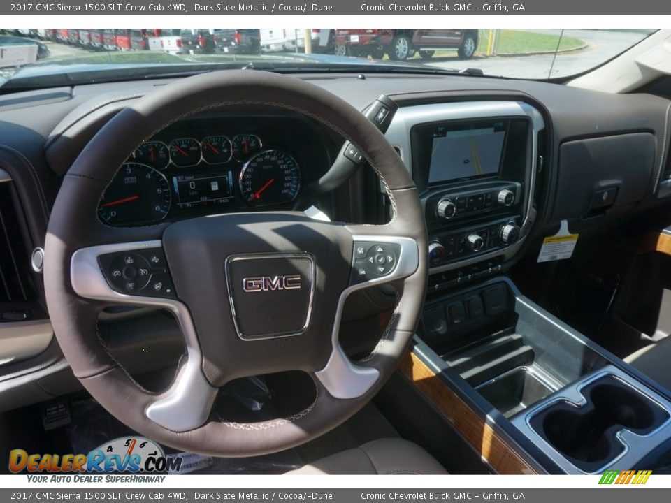 2017 GMC Sierra 1500 SLT Crew Cab 4WD Dark Slate Metallic / Cocoa/­Dune Photo #10