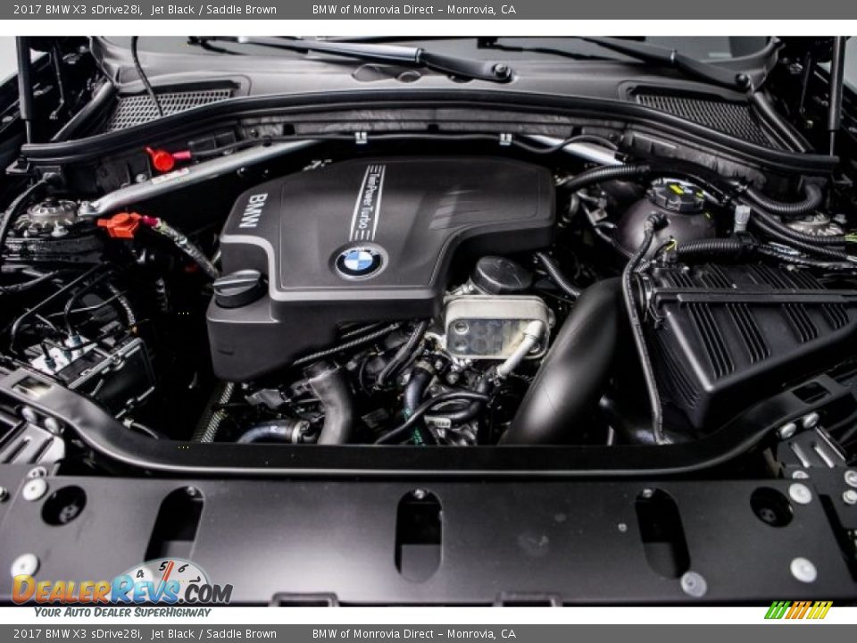2017 BMW X3 sDrive28i Jet Black / Saddle Brown Photo #8
