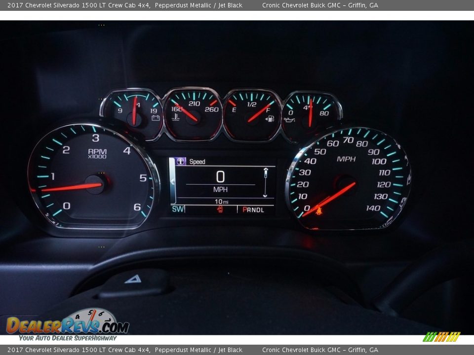 2017 Chevrolet Silverado 1500 LT Crew Cab 4x4 Pepperdust Metallic / Jet Black Photo #13
