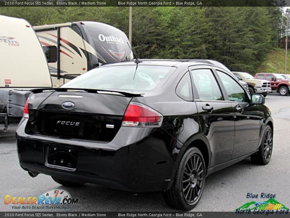 2010 Ford Focus SES Sedan Ebony Black / Medium Stone Photo #5