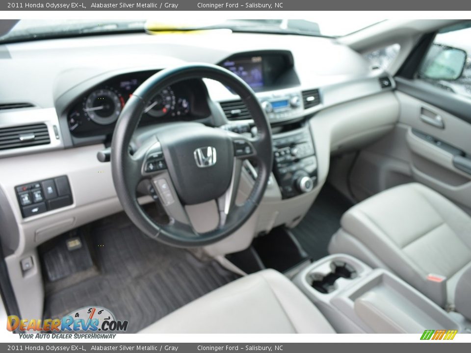 2011 Honda Odyssey EX-L Alabaster Silver Metallic / Gray Photo #11