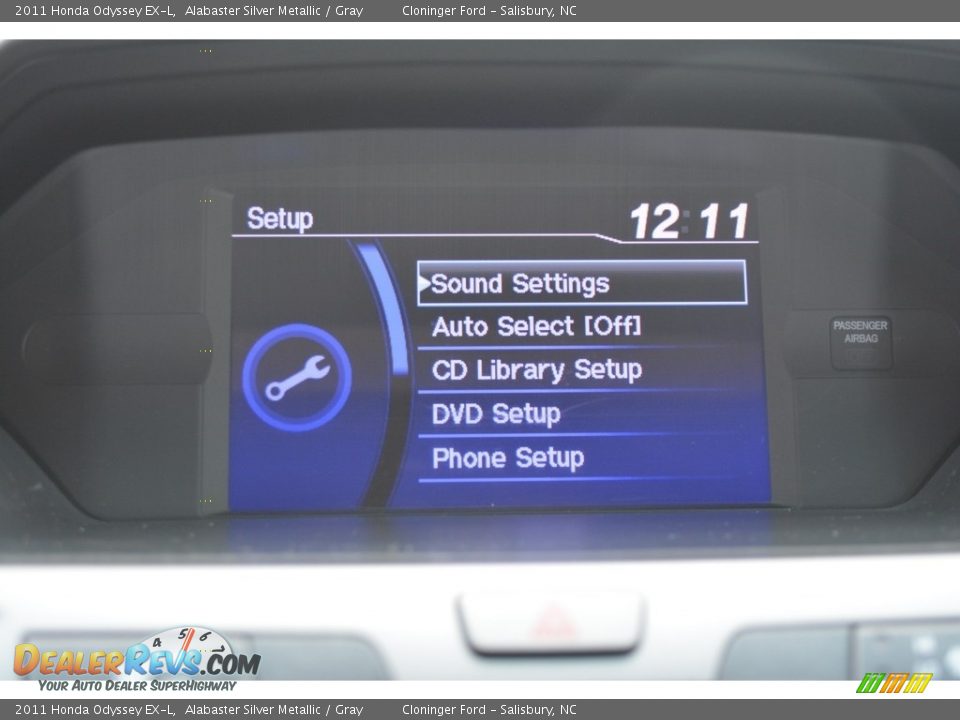 2011 Honda Odyssey EX-L Alabaster Silver Metallic / Gray Photo #20