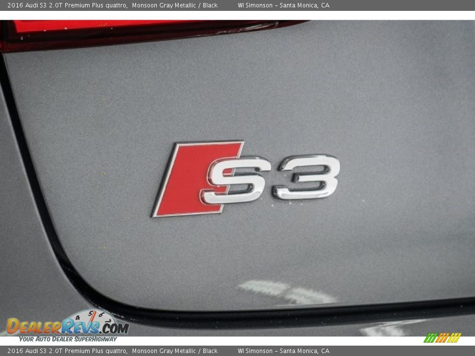 2016 Audi S3 2.0T Premium Plus quattro Monsoon Gray Metallic / Black Photo #7