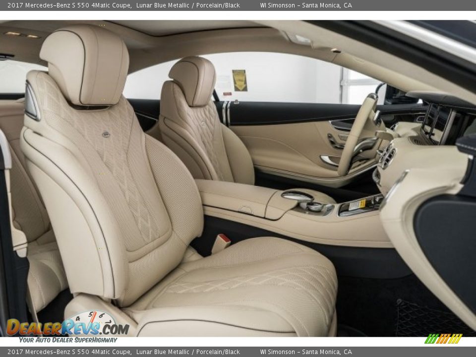 Porcelain/Black Interior - 2017 Mercedes-Benz S 550 4Matic Coupe Photo #2
