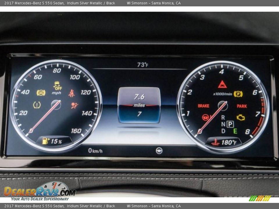 2017 Mercedes-Benz S 550 Sedan Iridium Silver Metallic / Black Photo #7