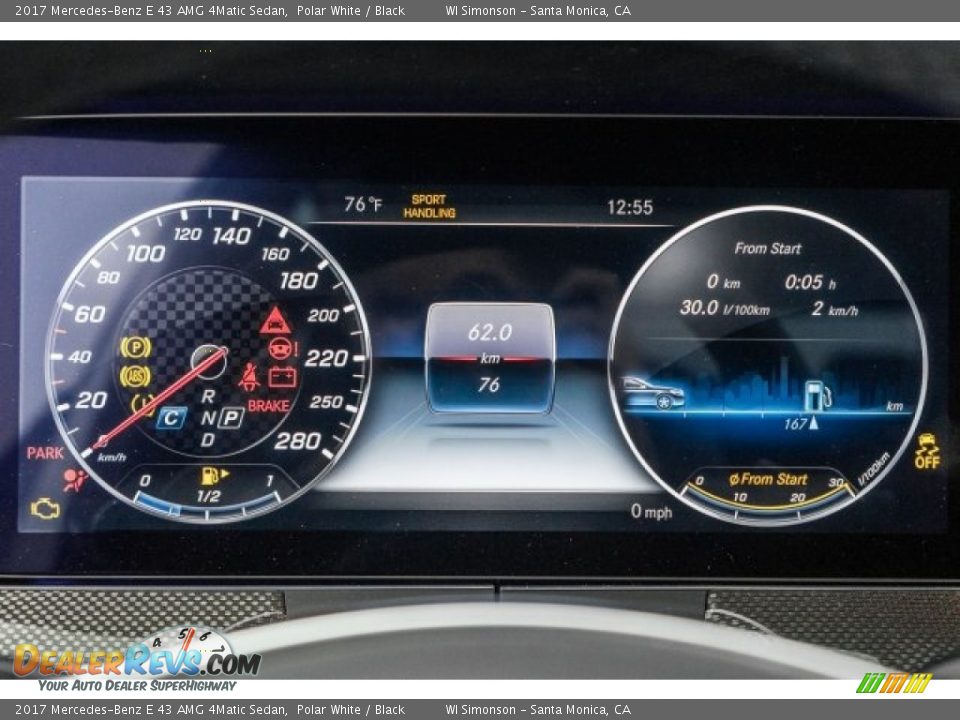 2017 Mercedes-Benz E 43 AMG 4Matic Sedan Gauges Photo #7