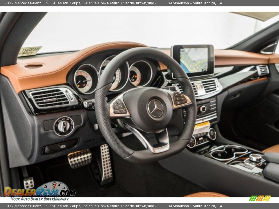 2017 Mercedes-Benz CLS 550 4Matic Coupe Selenite Grey Metallic / Saddle Brown/Black Photo #5