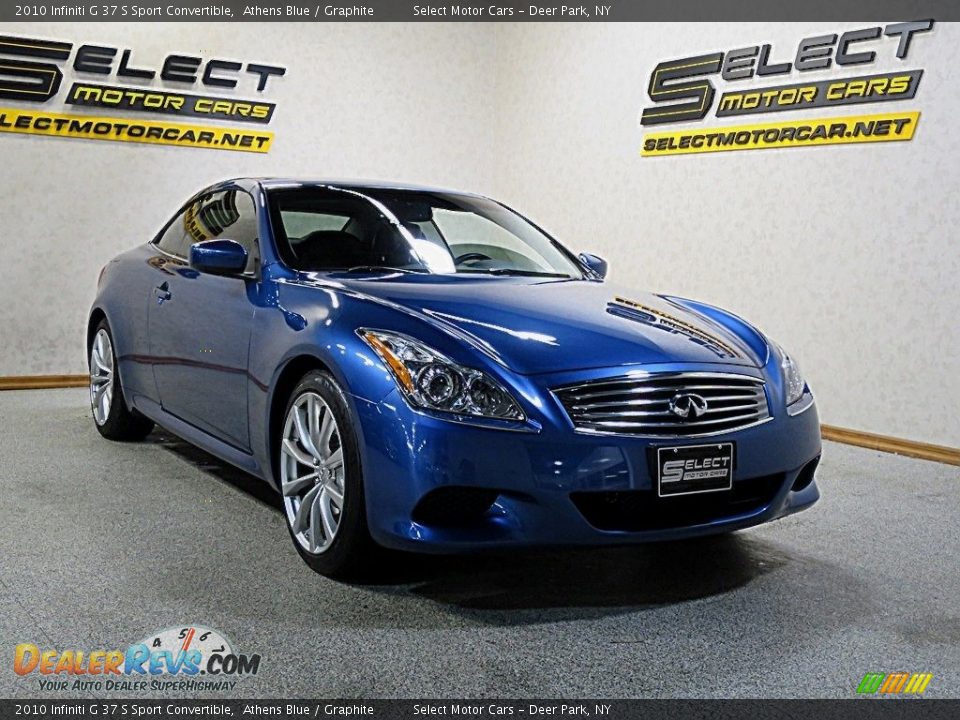 2010 Infiniti G 37 S Sport Convertible Athens Blue / Graphite Photo #3