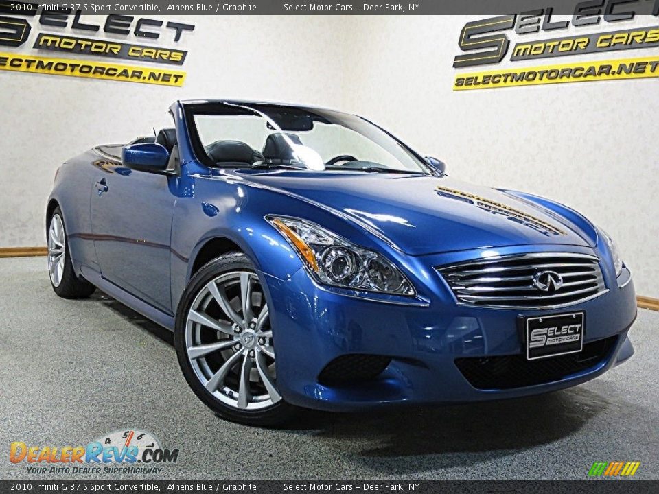 2010 Infiniti G 37 S Sport Convertible Athens Blue / Graphite Photo #6