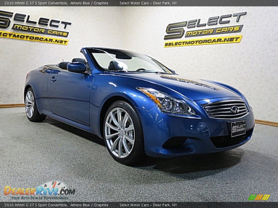 2010 Infiniti G 37 S Sport Convertible Athens Blue / Graphite Photo #8
