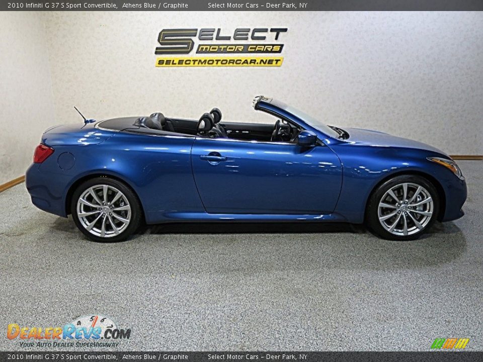 2010 Infiniti G 37 S Sport Convertible Athens Blue / Graphite Photo #9