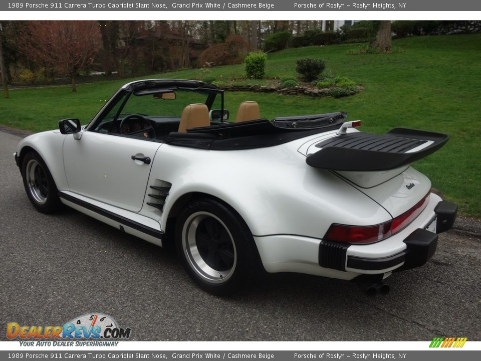 Grand Prix White 1989 Porsche 911 Carrera Turbo Cabriolet Slant Nose Photo #4