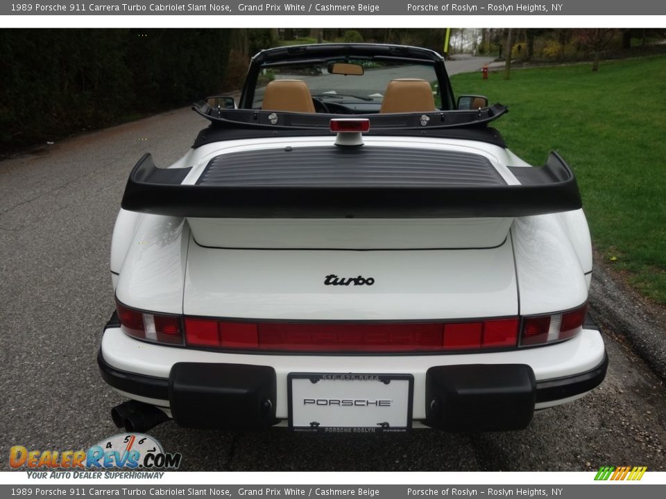 1989 Porsche 911 Carrera Turbo Cabriolet Slant Nose Grand Prix White / Cashmere Beige Photo #6