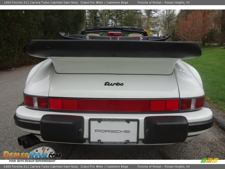 1989 Porsche 911 Carrera Turbo Cabriolet Slant Nose Grand Prix White / Cashmere Beige Photo #7