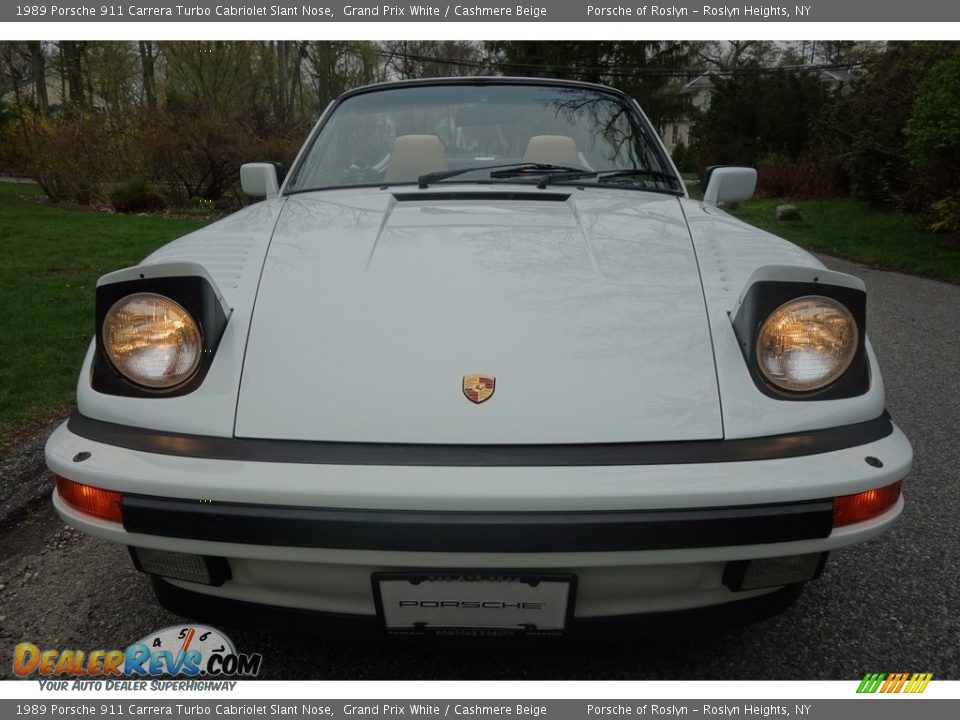 1989 Porsche 911 Carrera Turbo Cabriolet Slant Nose Grand Prix White / Cashmere Beige Photo #8