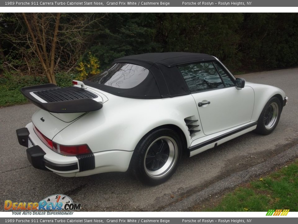 Grand Prix White 1989 Porsche 911 Carrera Turbo Cabriolet Slant Nose Photo #9