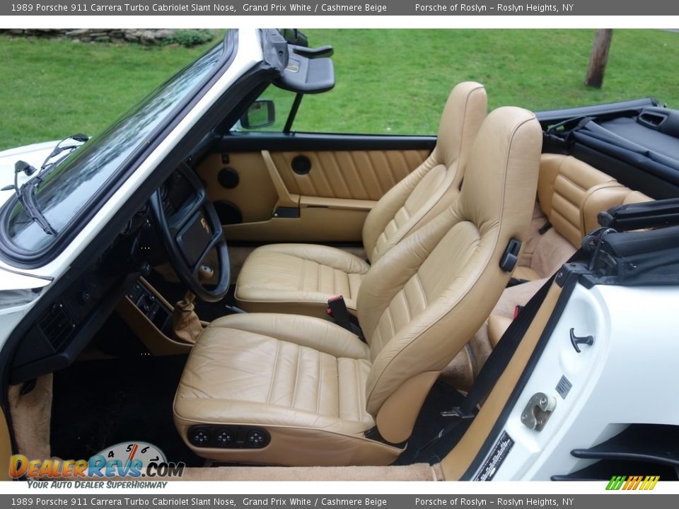 Front Seat of 1989 Porsche 911 Carrera Turbo Cabriolet Slant Nose Photo #14