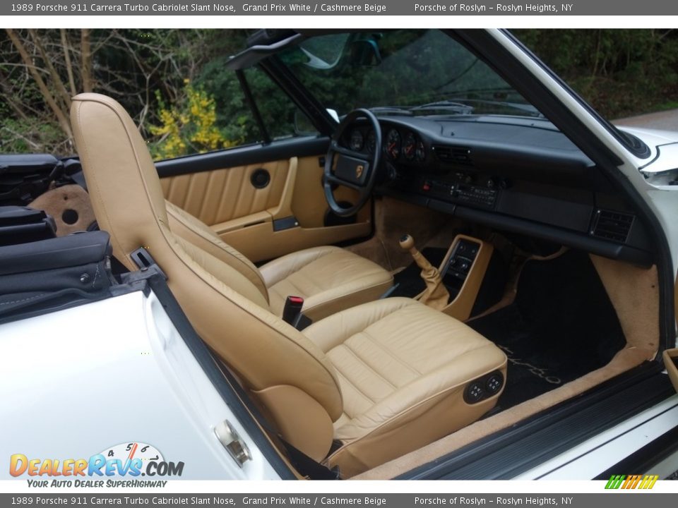 Front Seat of 1989 Porsche 911 Carrera Turbo Cabriolet Slant Nose Photo #16