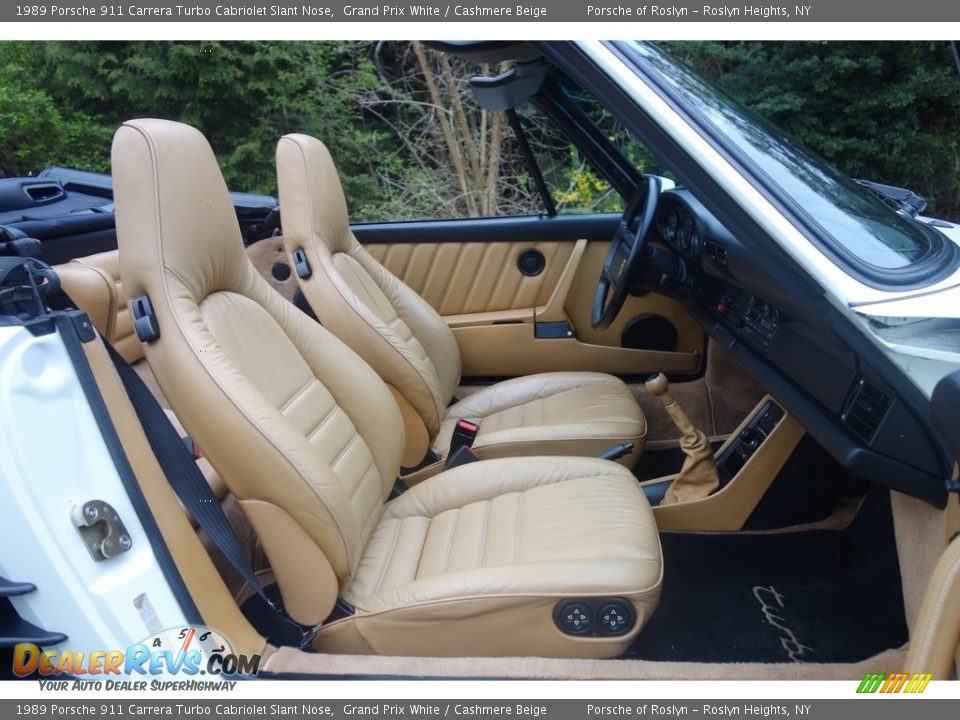 Front Seat of 1989 Porsche 911 Carrera Turbo Cabriolet Slant Nose Photo #19