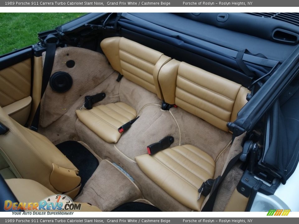 Rear Seat of 1989 Porsche 911 Carrera Turbo Cabriolet Slant Nose Photo #21