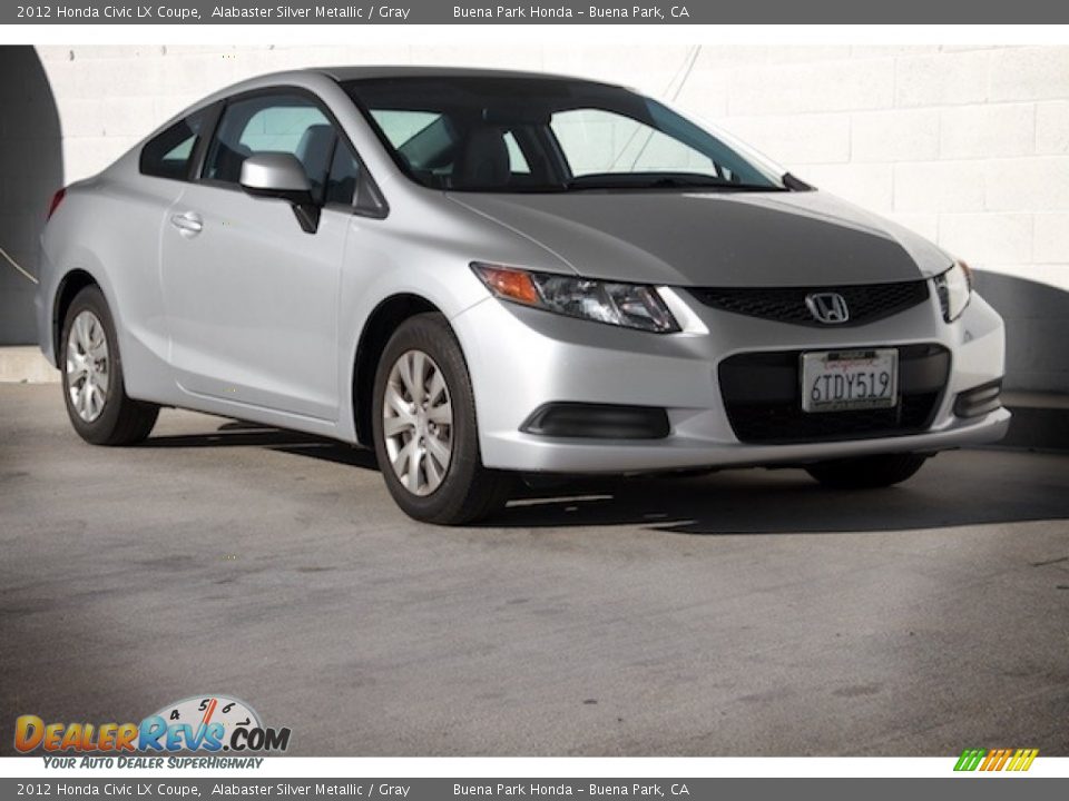 2012 Honda Civic LX Coupe Alabaster Silver Metallic / Gray Photo #1
