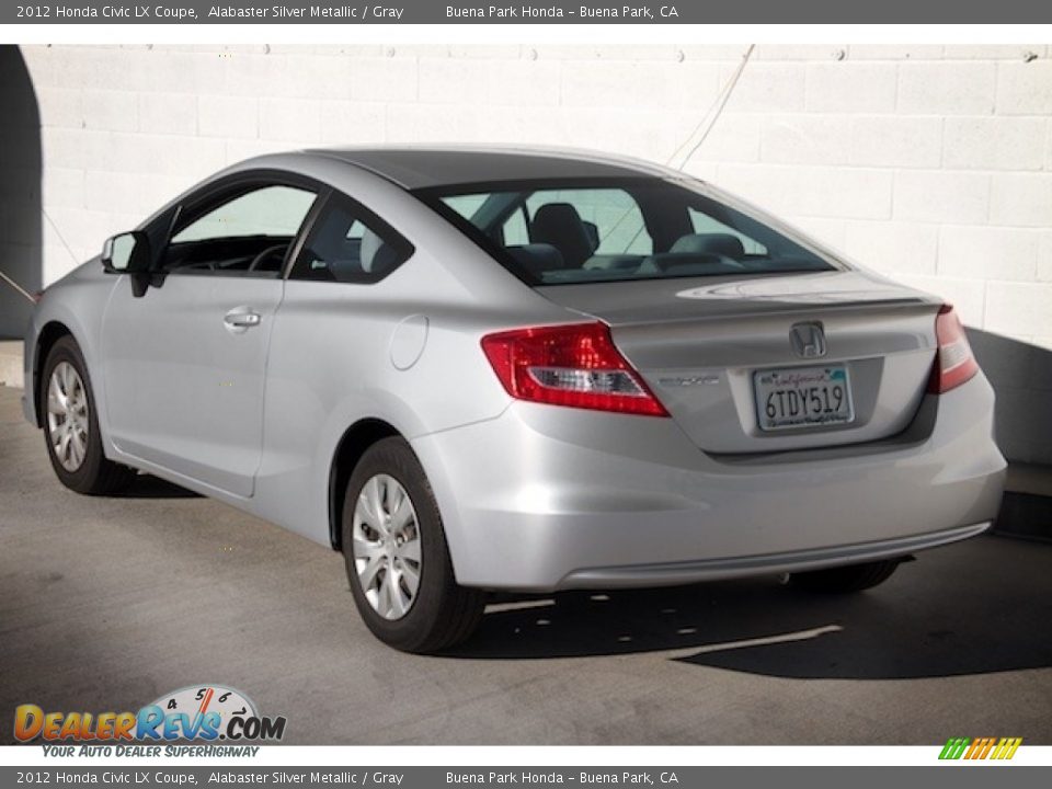 2012 Honda Civic LX Coupe Alabaster Silver Metallic / Gray Photo #2