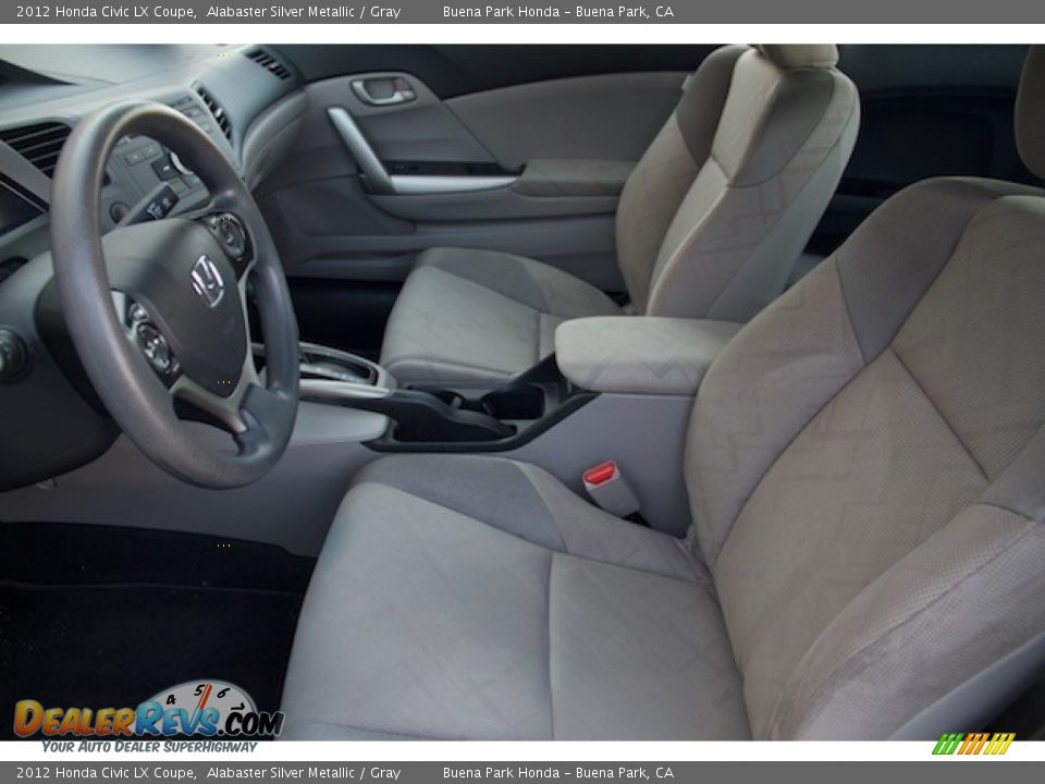 2012 Honda Civic LX Coupe Alabaster Silver Metallic / Gray Photo #3