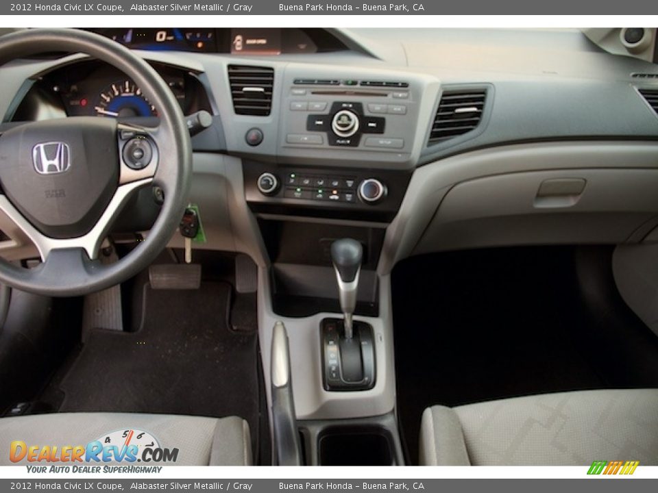 2012 Honda Civic LX Coupe Alabaster Silver Metallic / Gray Photo #5