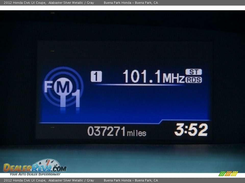 2012 Honda Civic LX Coupe Alabaster Silver Metallic / Gray Photo #6