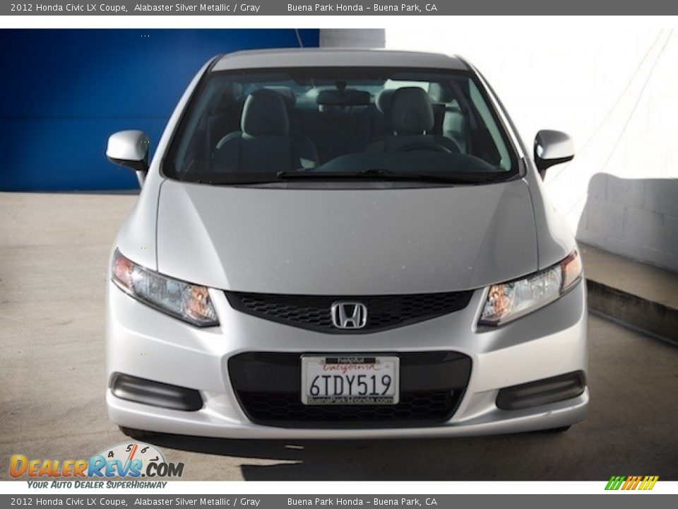 2012 Honda Civic LX Coupe Alabaster Silver Metallic / Gray Photo #7