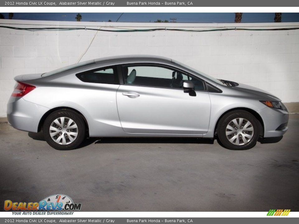 2012 Honda Civic LX Coupe Alabaster Silver Metallic / Gray Photo #8