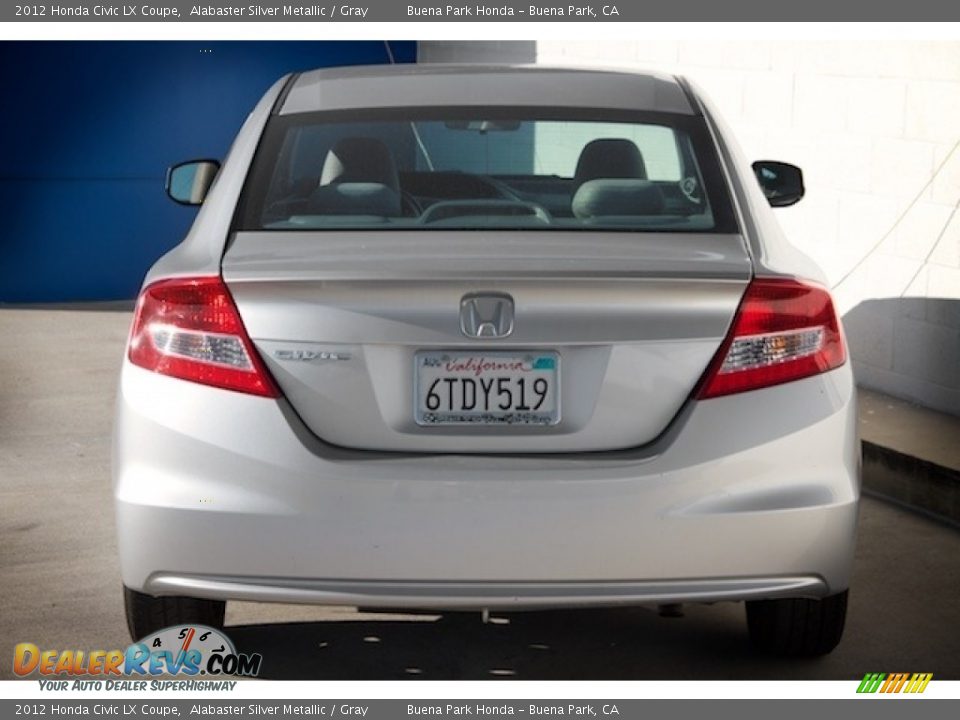2012 Honda Civic LX Coupe Alabaster Silver Metallic / Gray Photo #9