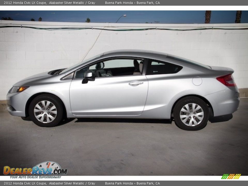 2012 Honda Civic LX Coupe Alabaster Silver Metallic / Gray Photo #10