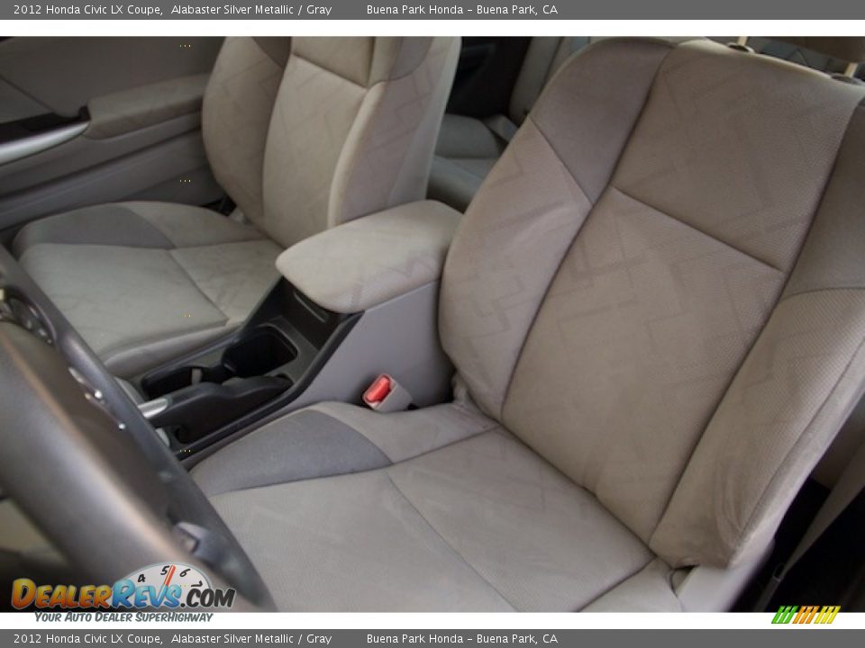 2012 Honda Civic LX Coupe Alabaster Silver Metallic / Gray Photo #12