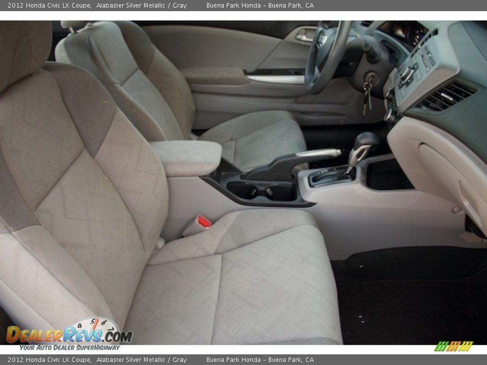 2012 Honda Civic LX Coupe Alabaster Silver Metallic / Gray Photo #13