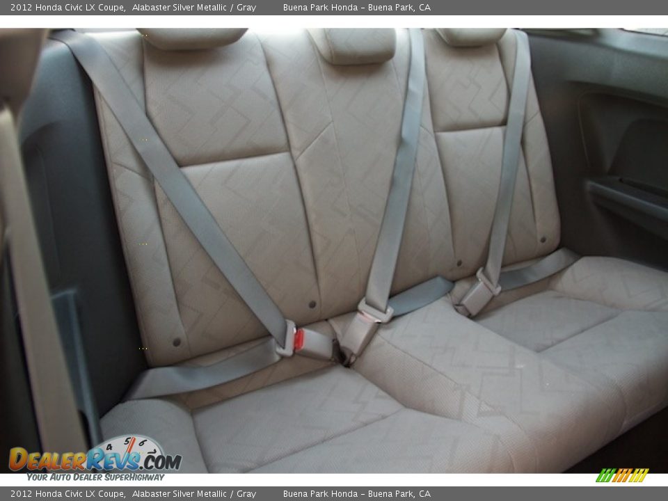 2012 Honda Civic LX Coupe Alabaster Silver Metallic / Gray Photo #14
