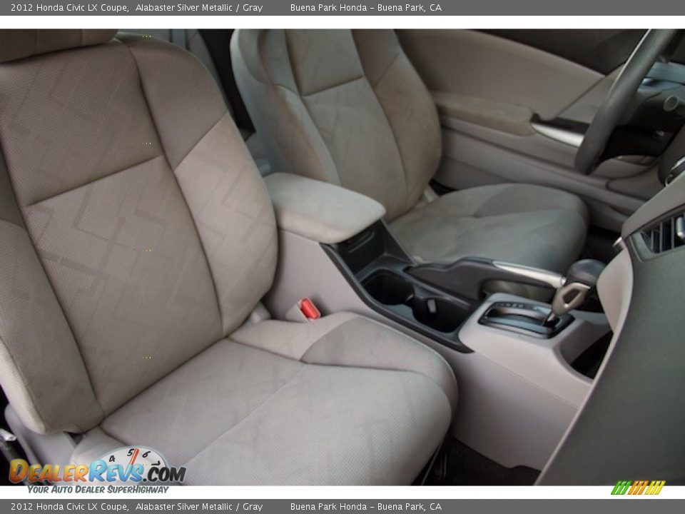 2012 Honda Civic LX Coupe Alabaster Silver Metallic / Gray Photo #15